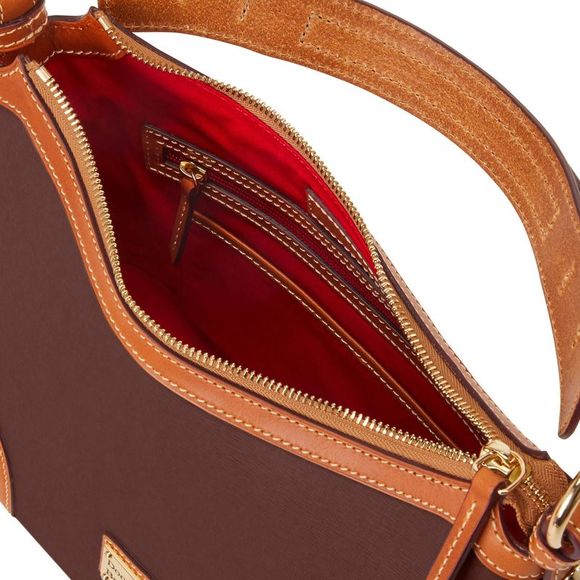 Dooney & Bourke Saffiano Hobo Shoulder Bag - Amber - Picture 3 of 4